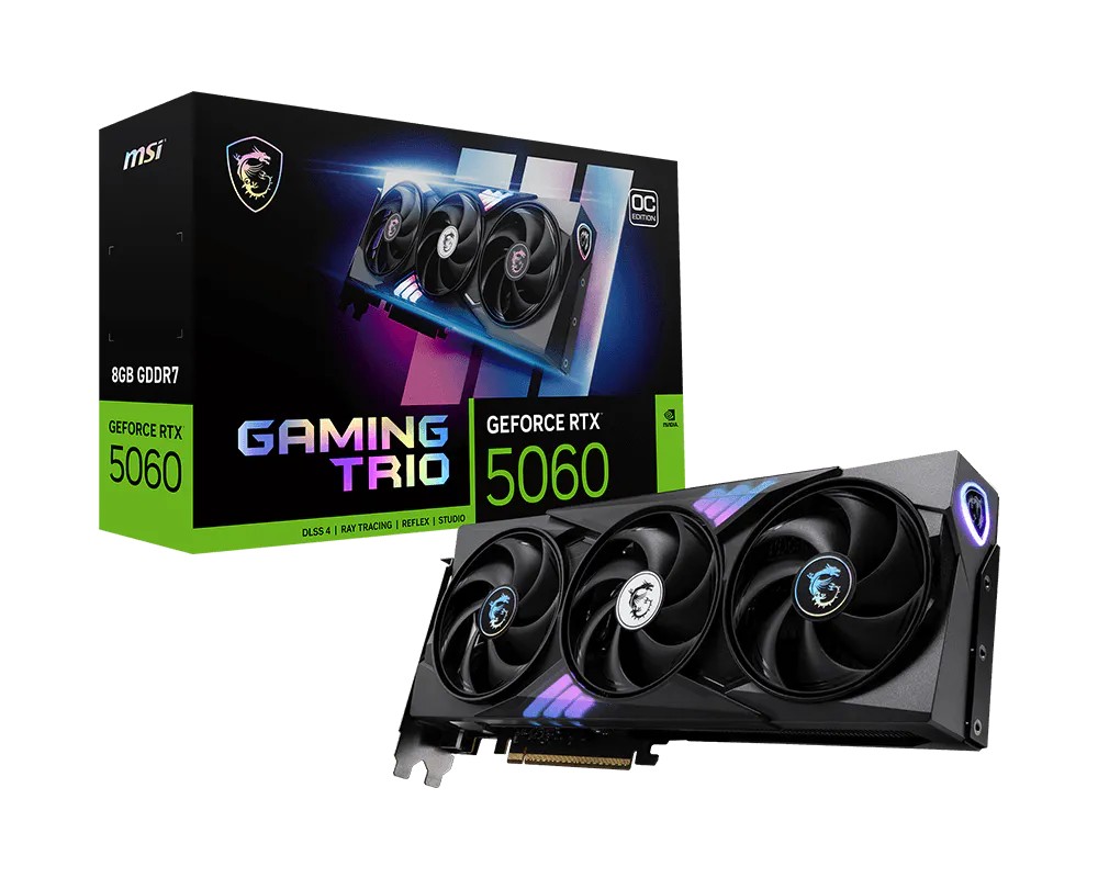 MSI, NVIDIA GeForce RTX™ 5060 8G GAMING TRIO OC