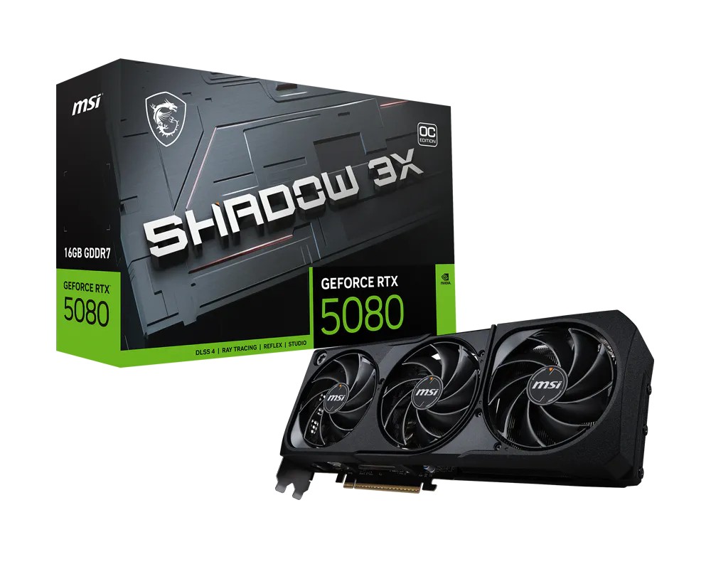 MSI, NVIDIA GeForce RTX™ 5080 16G SHADOW 3X OC