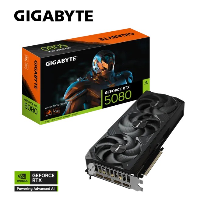 GIGABYTE GeForce RTX™ 5080 WINDFORCE OC SFF 16G